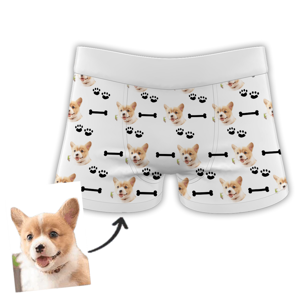 Αστεία μπόξερ και κάλτσες με μια εικόνα του σκύλου σας για ένα δώρο
